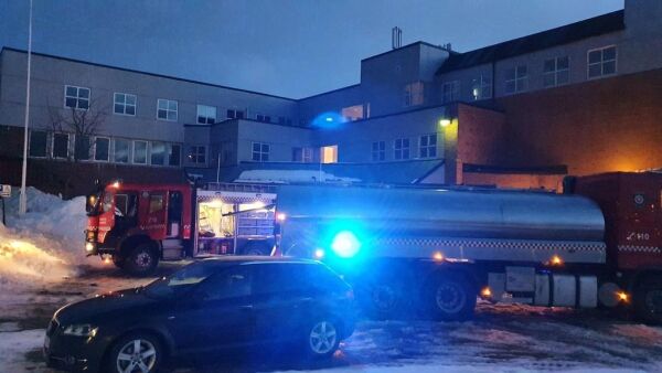 Røykutvikling ved kommunehuset