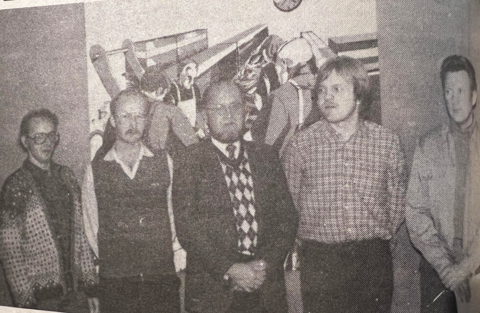 En del av det nye styret i idrettslaget: Torbjørn Olsvik, Steinar Aakervik, Arne Skillingstad, Jan Sakshaug og Aksel Blom.