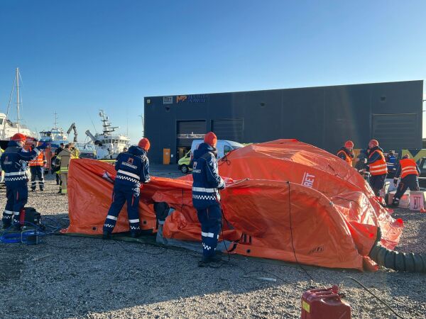 Evakueringsøvelse på Marøya