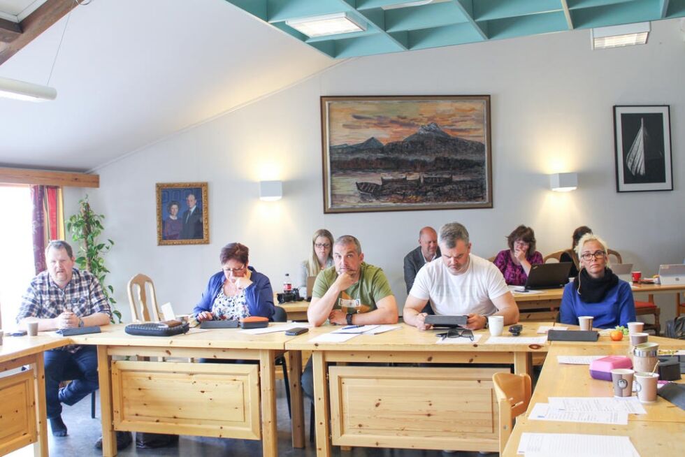Politikerne trengte tid til å fordøye de nye opplysningene. Fra v: Dag Christer Brønmo (Sp), Elin Lian (SV). Hans Otto Helstad, Eskil Skarstad og Gro Støvik Lande representerte alle Ap-gruppa.