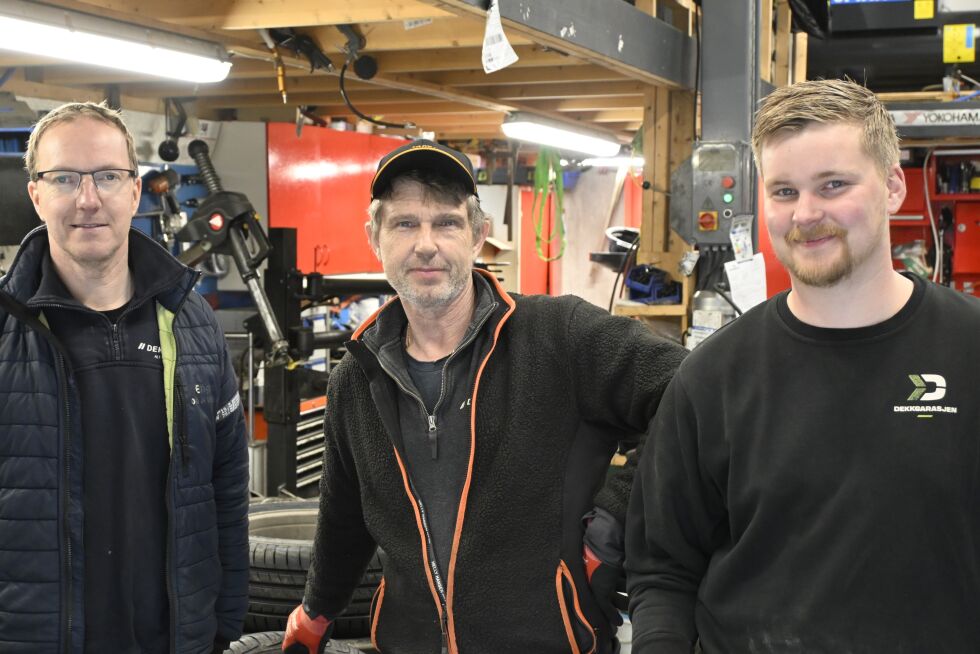 Kai Laugen, Arve Petter Lauten og Magnus Opdal utgjør kjernen i Dekkgarasjen.
 Foto: Renate Rosenvinge