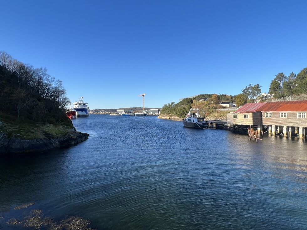 Det er i dette området dieseloljesølet er. Lukten kjennes fortsatt ved brua.
 Foto: Lillian Lyngstad