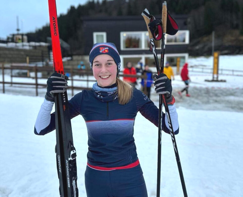 Elise Nilsen Alstad topper lista for langrennsløpere i sin klasse.
 Foto: Privat