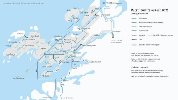 Nytt kollektivtilbud i Ytre Namdal fra 7. august