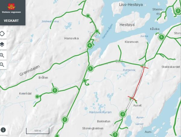 Deler av Engasvegen stengt - varighet ukjent