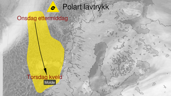 Advarer om polart lavtrykk