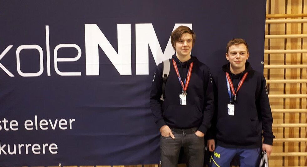 Fredrik Eiternes og Petter Sommer leverte en solid innsats og ble belønnet med edelt metall under NM i akvakultur.
 Foto: Joar Eide