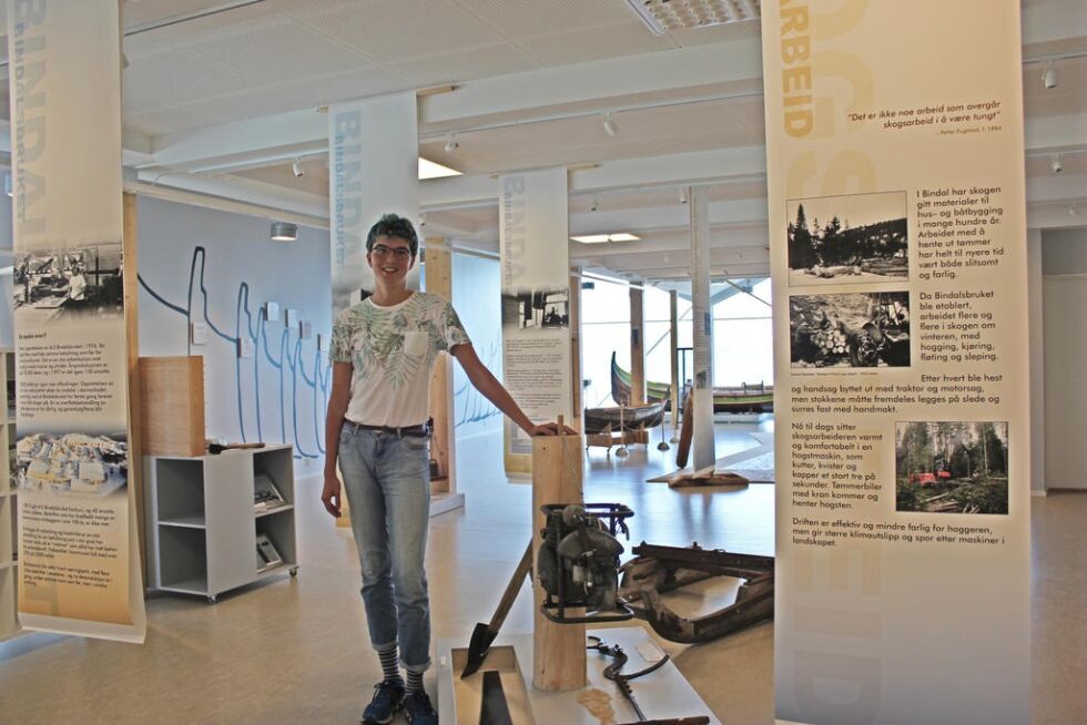 Håkon Berg Dybvik trives som sommervikar i Bindal museum.