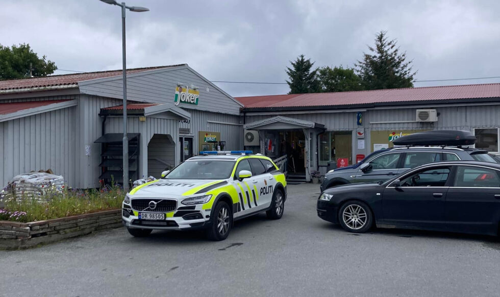 Politiet hadde trafikkontroll ved Joker.
 Foto: politiet