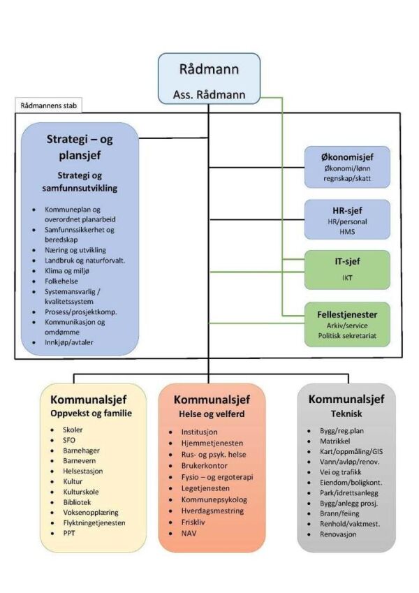 Organisasjonskartet  vedtatt