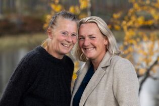 Eva og Grete avsluttet Fjellhytta med stil