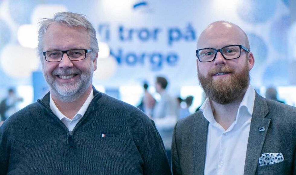 Pål Sæther Eiden, gruppeleder for Høyres fylkestingsgruppe, sammen med Henrik Kierulf som er nestleder for Hovedutvalg vei.