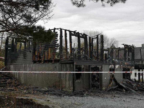 Bolighus totalskadet i brann