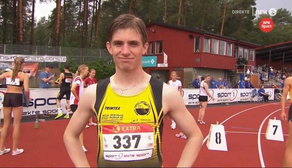 John Petter Stevik løper for KIL og imponerte med en femteplass i NM.
 Foto: skjermdump NRK Sport