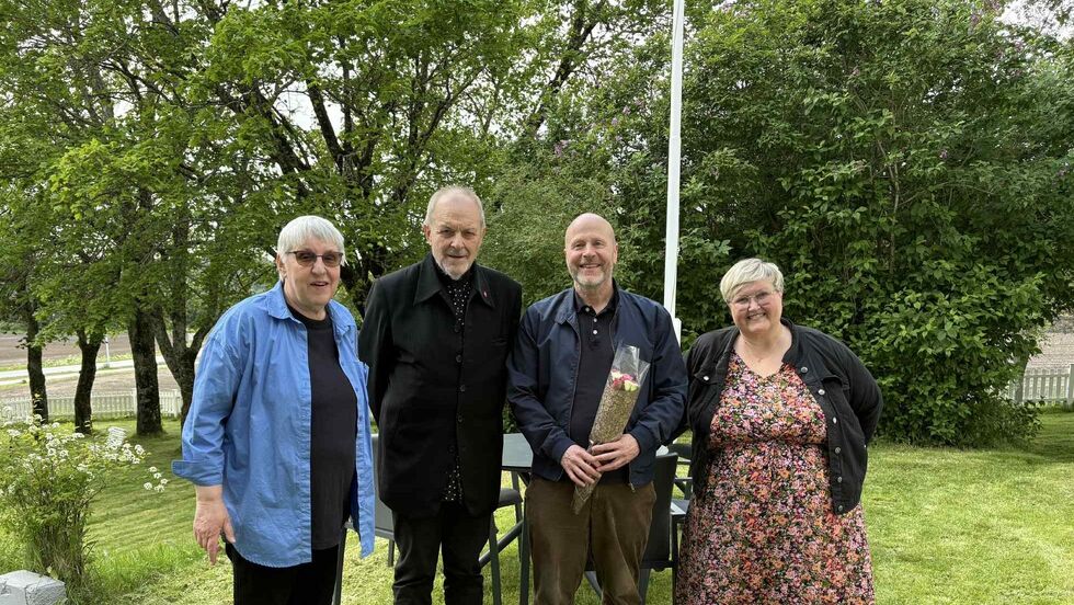 Brit Karin Theimann, Magne Olav Aarsand Brevik, Øyvind Schjelderup og Ingrid Anna Bråtteng har alle vært sentrale i forberedelsene og gjennomføringen av årets museumsåpning.
 Foto: Liv Schjelderup