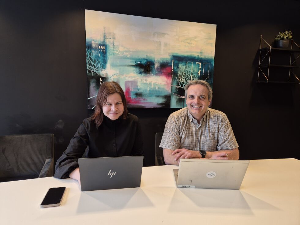 Liina Veerme og Inge Forseth ser fram til å samarbeide.
 Foto: NTE