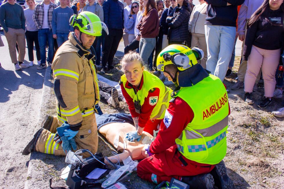I dag foregikk en stor øvelse med alle etater involvert.
 Foto: Stine Vikestad