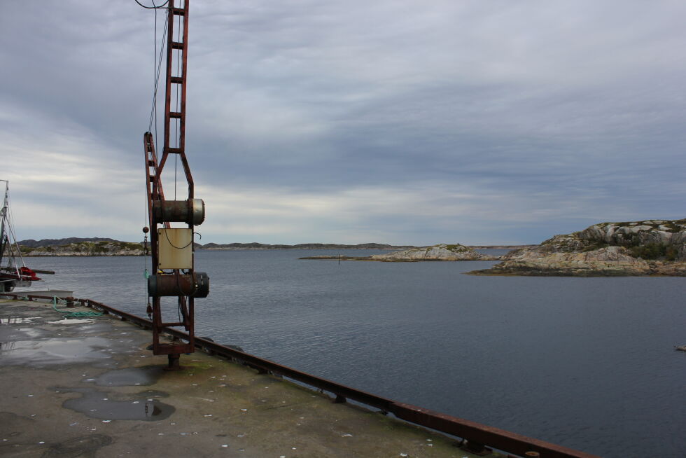Det er værhardt ved Ramstadlandet havn. Nå søker fiskarlaget om skjermingstiltak.
 Foto: Erlend Løvseth Heimsvik/arkiv