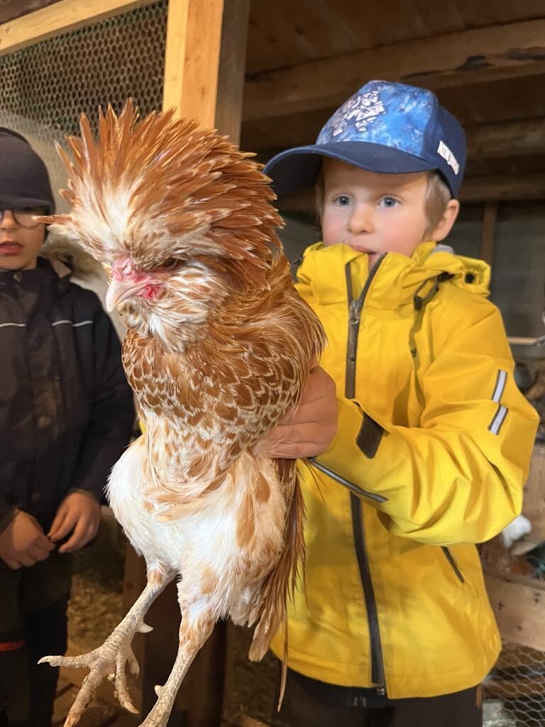 -Den e arti når den spring, sier, Torstein Marius Sundan 6 år. - Men æ like hanan best.
 Foto: Eirin Kristiansen Ramstad