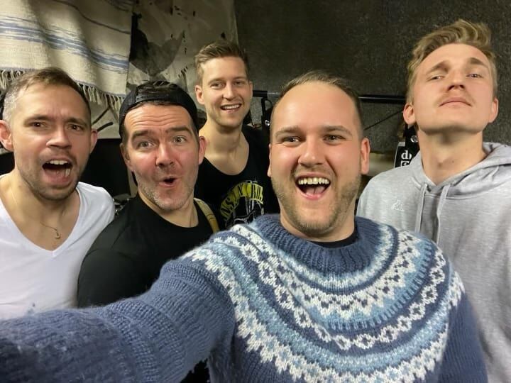 Bandet som jubler over nyheten om at de skal opptre under ski-VM i Granåsen!
 Foto: Privat