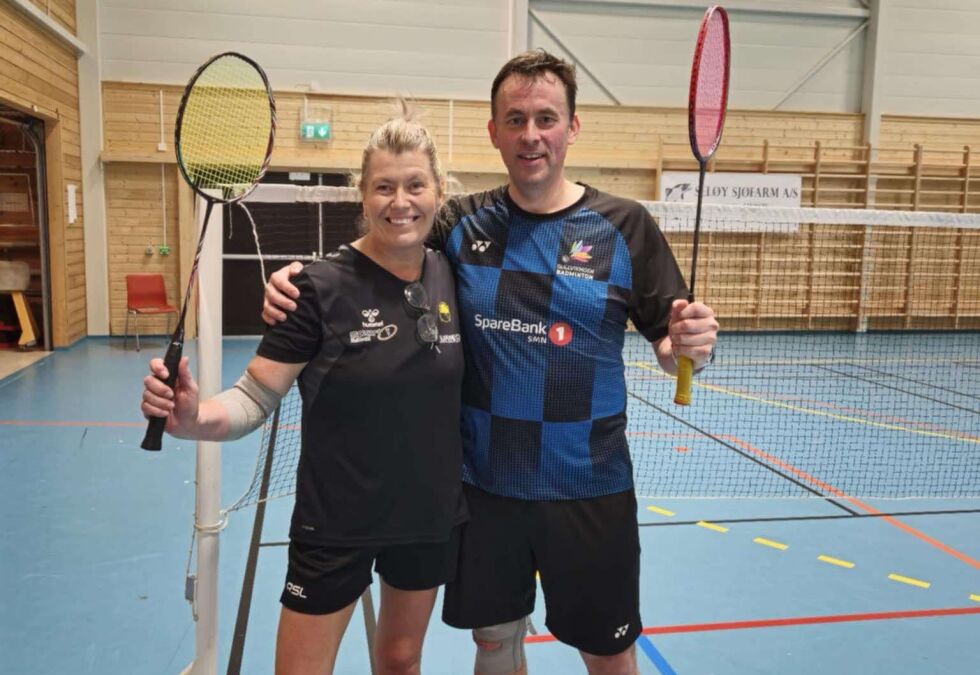 Hildegunn Måøy og Ole Petter Øren spilte godt sammen.
 Foto: KIL badminton