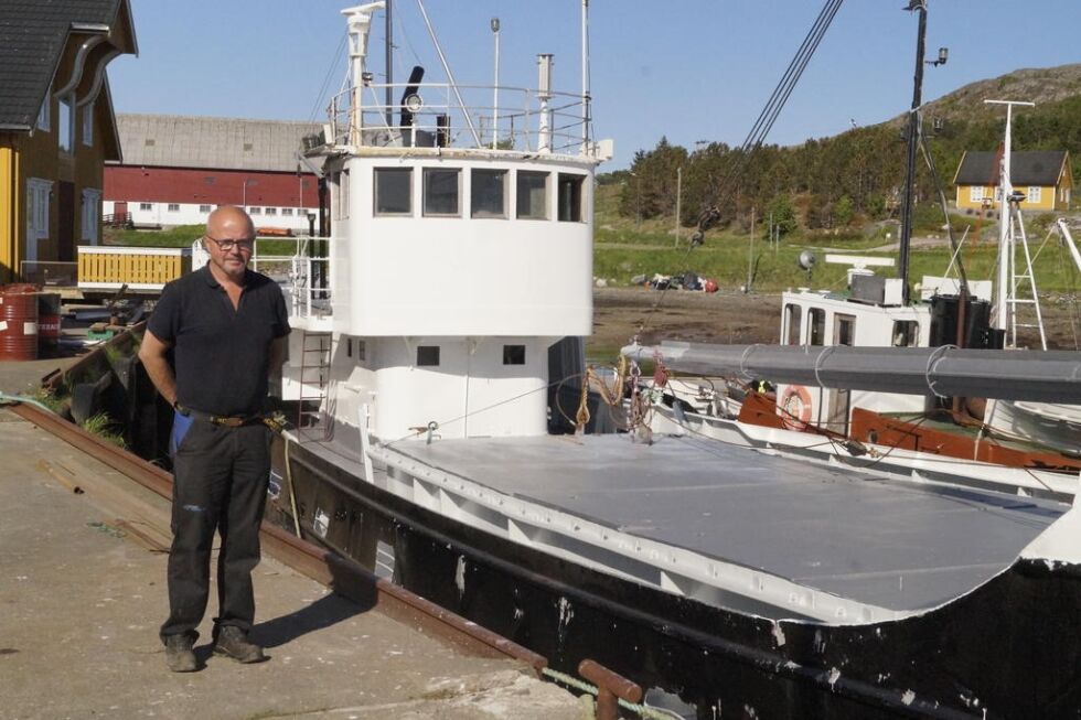 Bjørge Ramfjord og veteranskipet «Gamle Nyborg» ( ex. Vågsfjell).