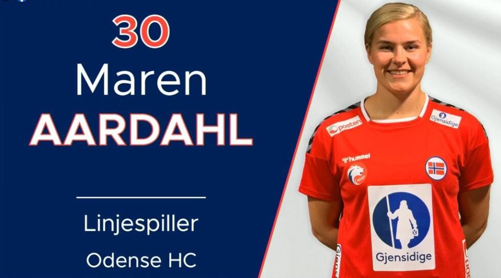 Maren Aardahl spiller til daglig i Odense Håndboll, men med en far fra Leka så er hun litt ytternamdaling også.
 Foto: Norges Håndballforbund