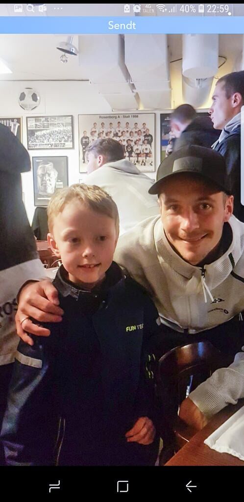 Det var en stor dag da sjuåringen fikk møte Mike Jensen og resten av Rosenborg-laget.