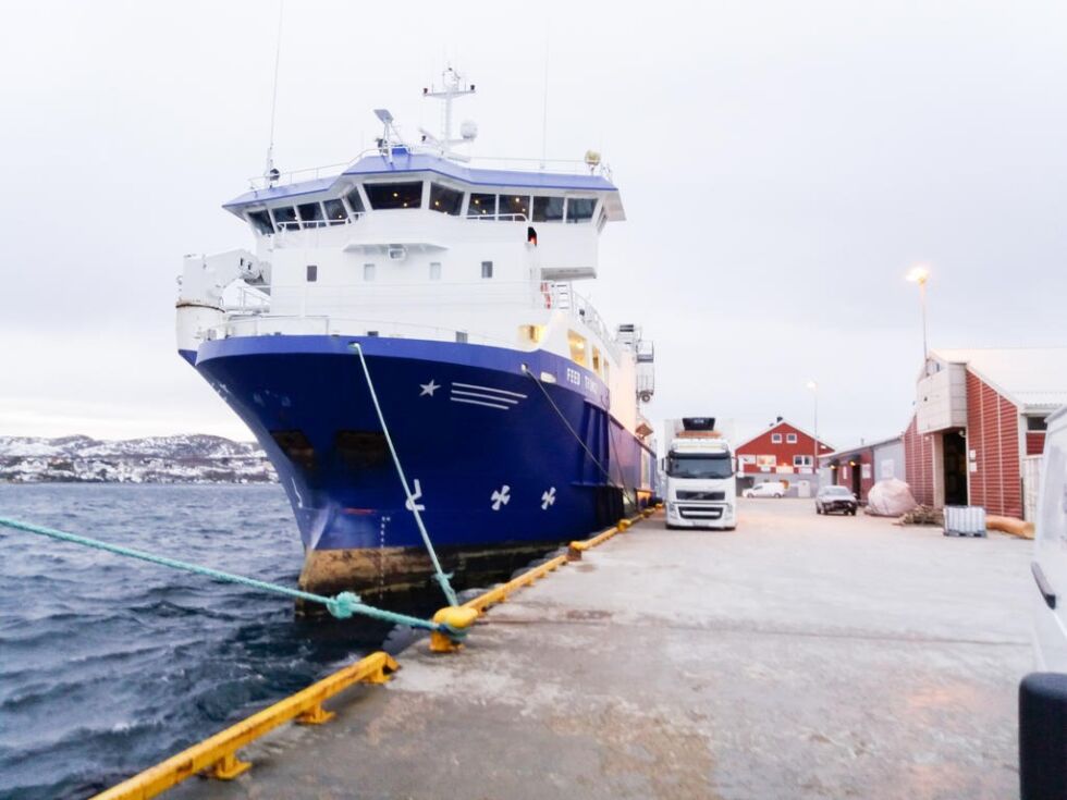 Dette er båten Feed Tromsø som Eidshaug Rederi AS nylig har kjøpt. Den omdøpes til Sveasund.
 Foto: Olav Nooigedagt