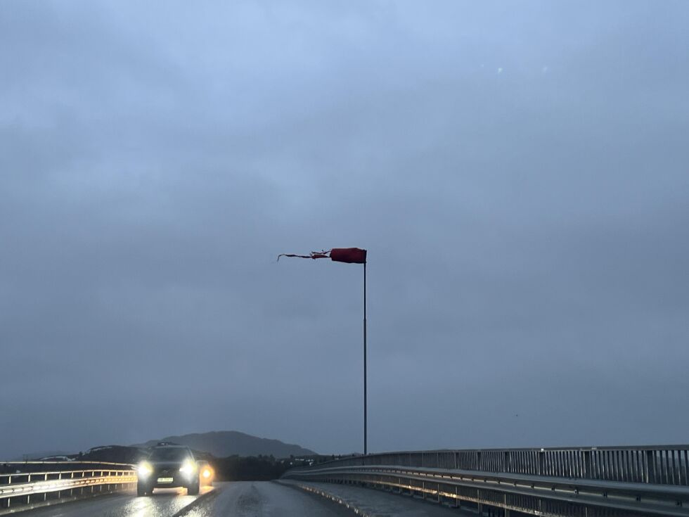 Det kan bli vindfullt over brua i kveld.
 Foto: Lillian Lyngstad