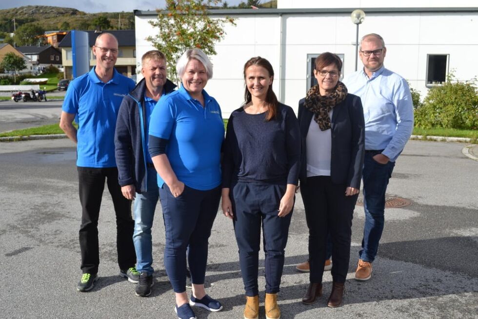 Denne gjengen ser alle fram til Blå konferanse som kommer i slutten av oktober. Fra venstre: Halvor Mortensen fra Val FoU, Stig Myhre fra StigHarry AS, Ingunn Bach fra YNVS, Beate Skillingstad fra Sparebanken 1 Ytre Namdal, Tove Torstad fra NTS ASA og Lars Fredrik Mørch fra næringsforeningen.