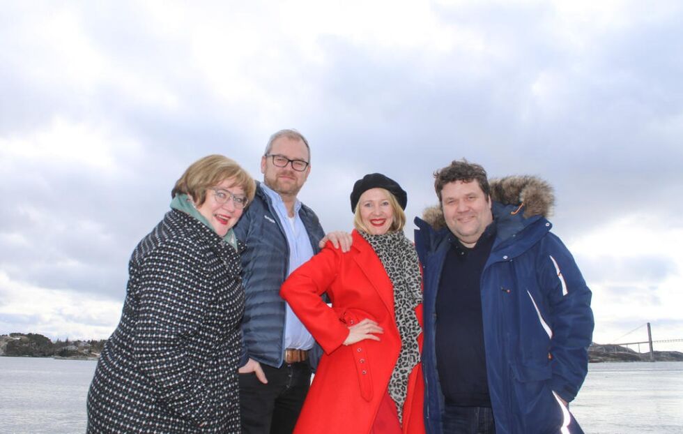 Gretha Aarseth Nordbøe (t.v.), Lars Fredrik Mørch, Renate Strand og Morten Wengstad gleder seg til å ta imot 1500 ansatte og gjester den 30. april.