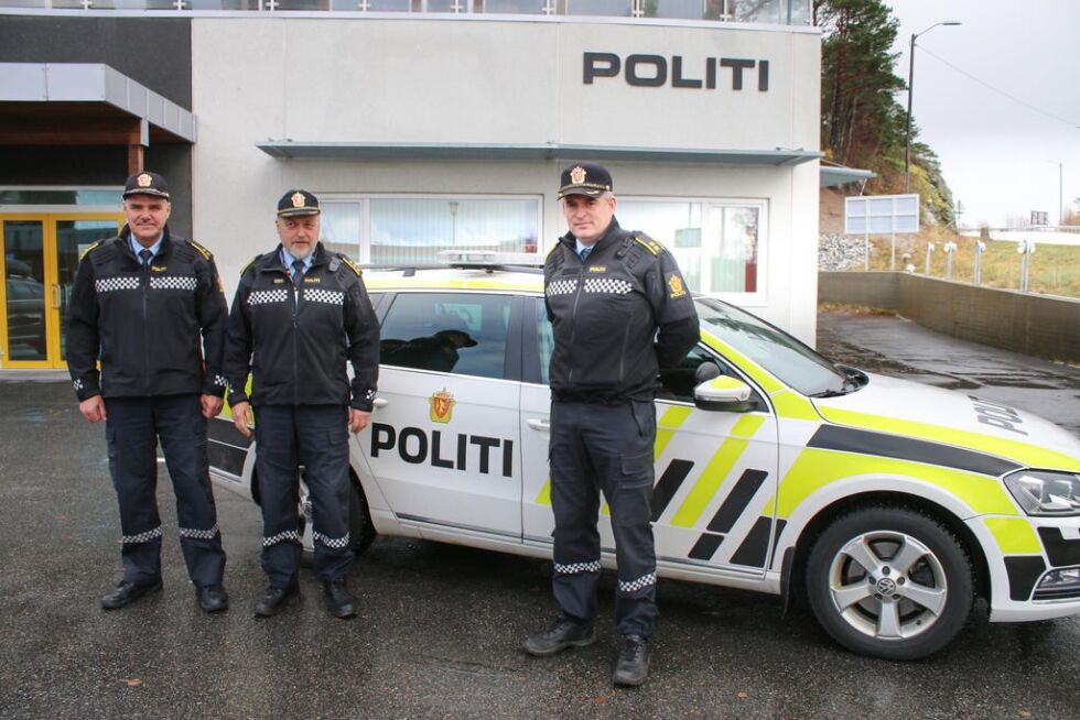 Lars Mogstad, Ole Kr. Holand og Frithjof Pedersen er poltikontaktene for kommunene i Ytre Namdal og Bindal. De ønsker enda tettere kontakt med innbyggerne i regionen for å kunne avdekke mulig kriminalitet.