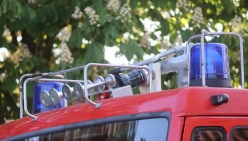 Brann i traktor