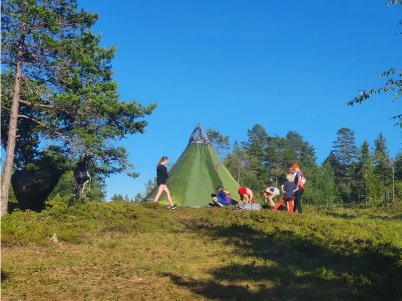 DNT stiller opp med en tredagers friluftsskole for barn i ytterdistriktet.
 Foto: Den norske turistforening