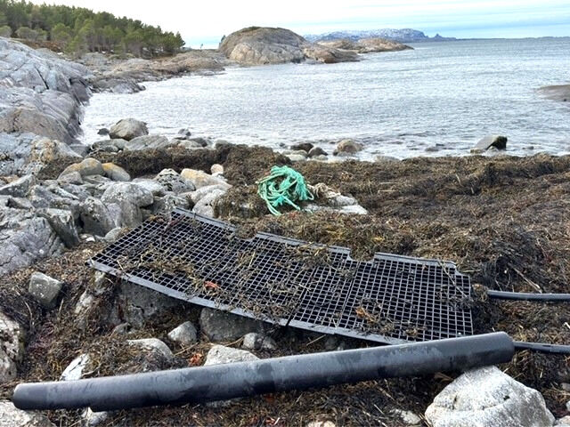Stormen Ingunn har forårsaket mye strandsøppel i Gutvik.
 Foto: Gunn Haugen