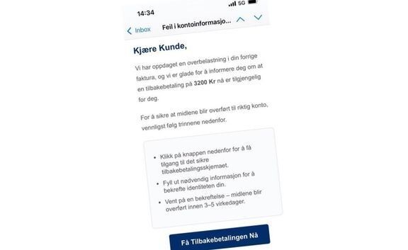Ikke gi fra deg opplysninger