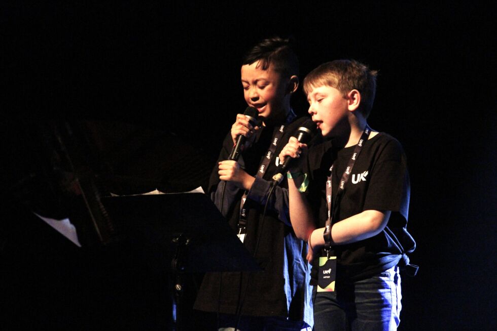 Kyrie G.L. Manalo og William Normann sjarmerte alle med sine opptredener.
 Foto: Lillian Lyngstad