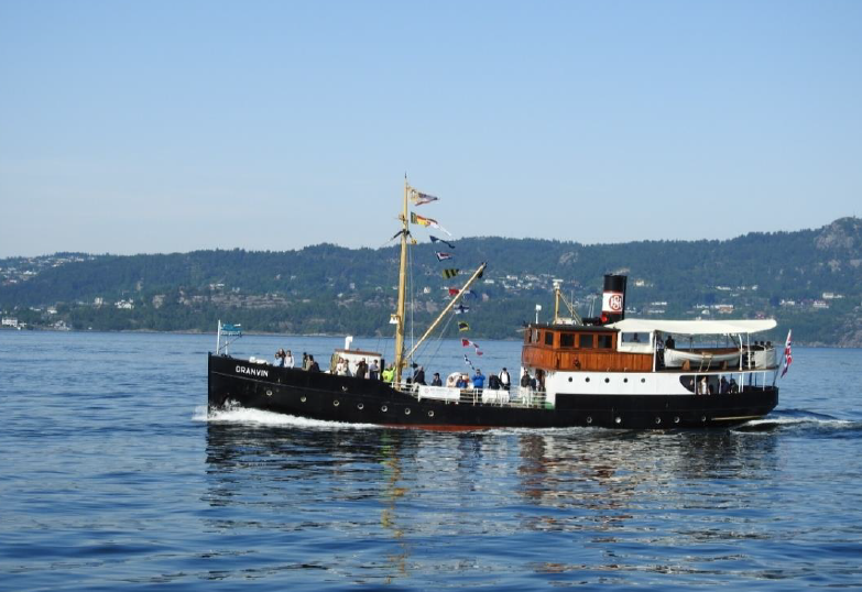 MS "Granvin" på Byfjorden i Bergen i 2023.
 Foto: privat