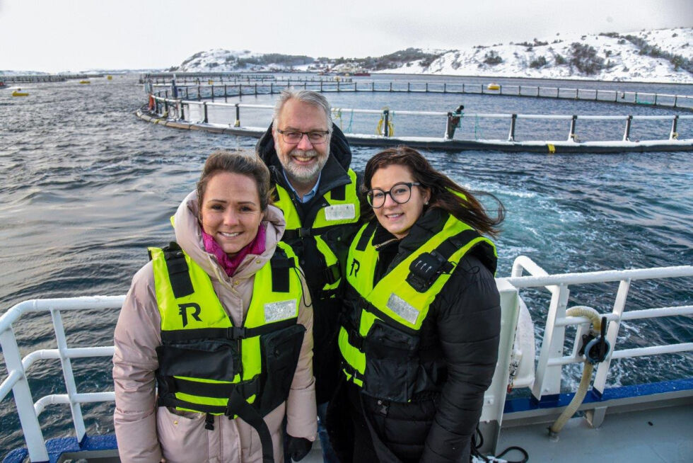 Linda Hofstad Helleland besøkte Nærøysund i går med Pål Sæther Eiden og Andrea Nogva som verter.
 Foto: Tom Lysø