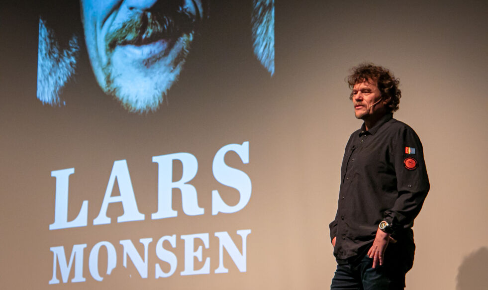 Lars Monsen hadde godt grep om sitt friluftsinteresserte publikum.
 Foto: Knut Sandersen