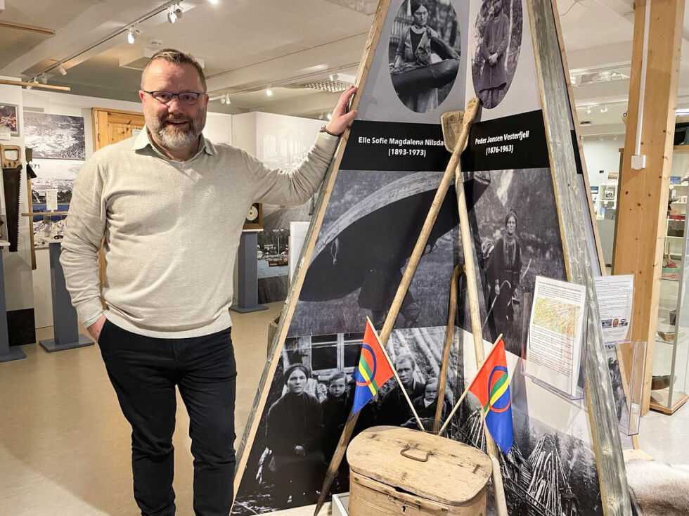 Håkon Hermanstrand fra Nord Universitet bidro til en fin markering av Samenes nasjonaldag.
 Foto: Hild Dagslott