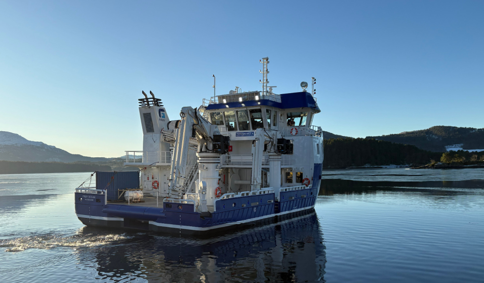 Frøy sin nye båt er en hybrid servicebåt.
 Foto: Frøy