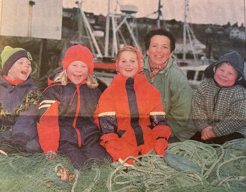 Hallvard Hopen, Nora Kristine Waagø, Stine Raaum og Magnus Gaasvær var blant barnehagebarna som deltok i et pilotprosjekt som skulle sette norsk fisk på dagsordenen.