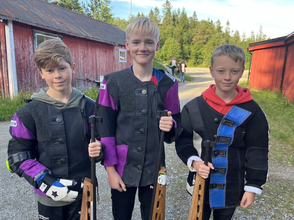 Disse tre skyter i nybegynner ung - Lukas Nogva Johansen, Johannes Strøm Johansen og Daniel Leander Valan.