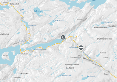 Stenger vei ved Skrøyvdalen