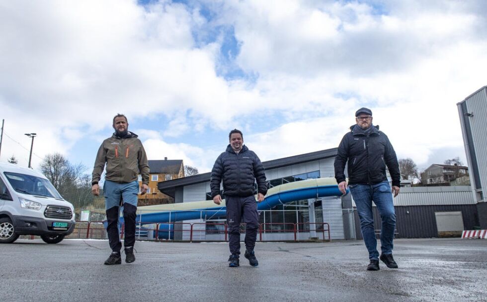 Kim Gøran Arnø fra Kystbymessa, Odd Bjarne Marø fra Rørvik IL og Lars Fredrik Mørch fra Næringsforeningen må bare innse at korona setter en stopper for årets Kystbymesse.
