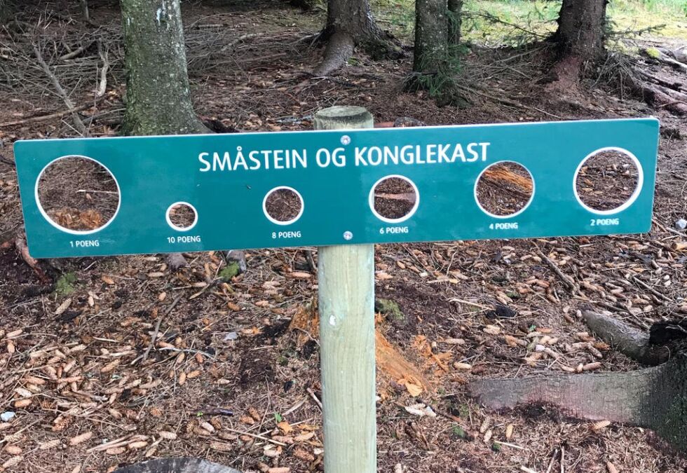 Nå kan du teste treffsikkerheten langs løypa.
 Foto: Anne-Lene Gregersen