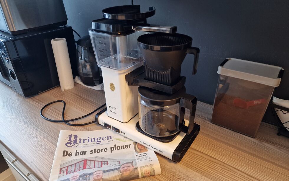 Ytringen er klar til morgenkaffen.
 Foto: Frank Jenssen.