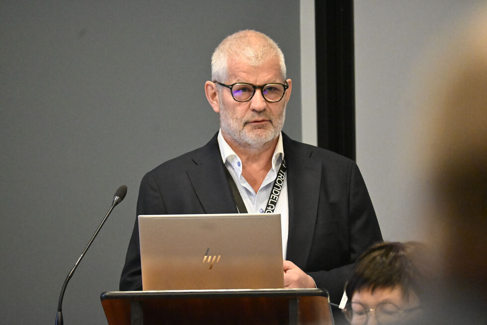 Kommunedirektør Karl Anton-Swensen orienterte om står for DPS-bygget.
 Foto: Lillian Lyngstad
